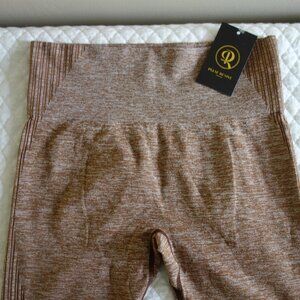 NWT PULSE REVIVE High Rise Heather Rust Cropped Leggings – Med